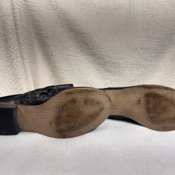 Carlos Santana Black Leather Motorcycle Boots – Size 6.5 - Picture 10 of 11